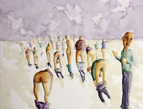 Dernier jour 2, aquarelle sur papier (116 x 89) - 2008