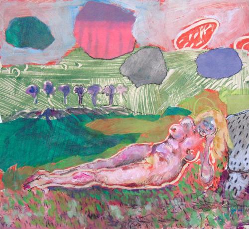 Femme nue, gouache sur papier (28 x 24) - 2007