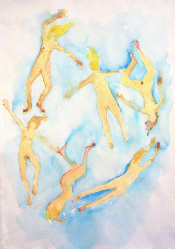 Variante bleue 1 aquarelle sur papier (78 x 54) - 2008