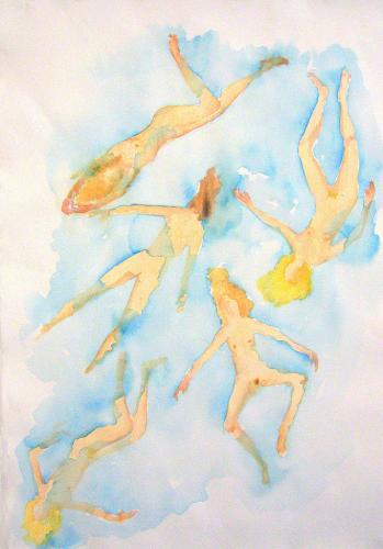 Variante bleue 2 aquarelle sur papier (78 x 54) - 2008