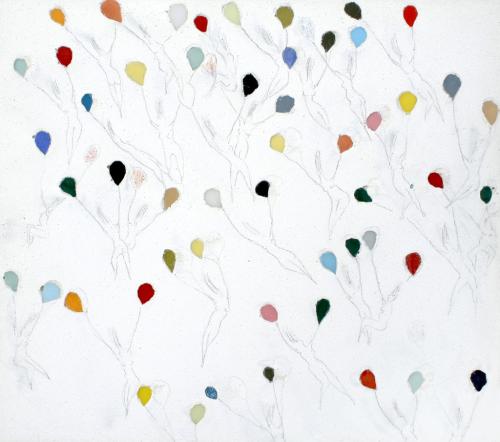 Echappée belle (ensemble de 16 pièces), mosaïque et béton (24 x 21) - 2008