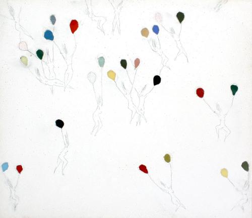 Echappée belle (ensemble de 16 pièces), mosaïque et béton (24 x 21) - 2008