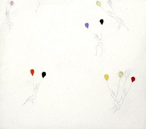 Echappée belle (ensemble de 16 pièces), mosaïque et béton (24 x 21) - 2008