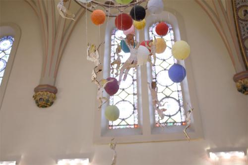 Débarquement, Figures en papier articulées, Chapelle de l'ESAA, Troyes, novembre 2008