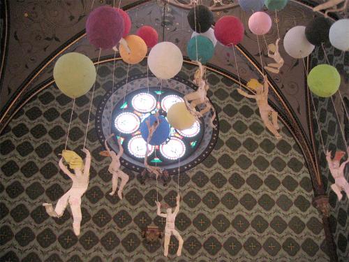 Débarquement, Figures en papier articulées, Chapelle de l'ESAA, Troyes, novembre 2008