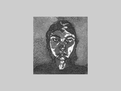 Autoportrait, aquatinte (5 x 5) - 2009