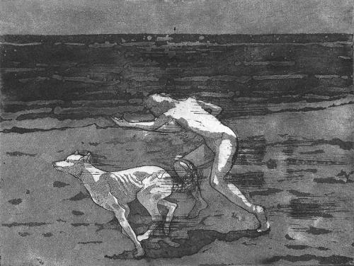 La course, eau-forte (19,7 x 14,8) - 2009