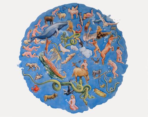 Ciel austral 2, huile sur toile (162 x 130) - 2010