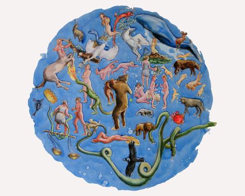 Ciel boral 2, huile sur toile (162 x 130) - 2010