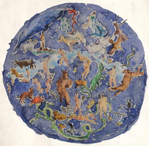 Ciel 1, eau forte et aquarelle (19,7 x 19,7) - 2010