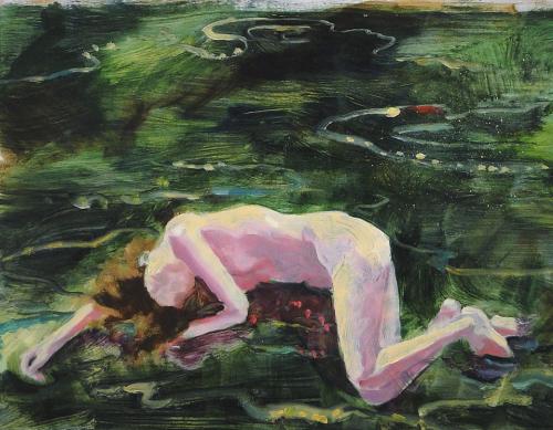 Etude de femme 2, huile sur papier (29,5 x 22) - 2009