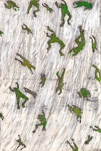 Averse, eau-forte et aquarelle (15 x 10) - 2010